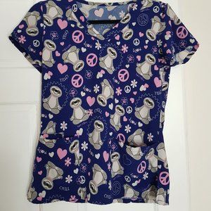 Sloth Scrub Top